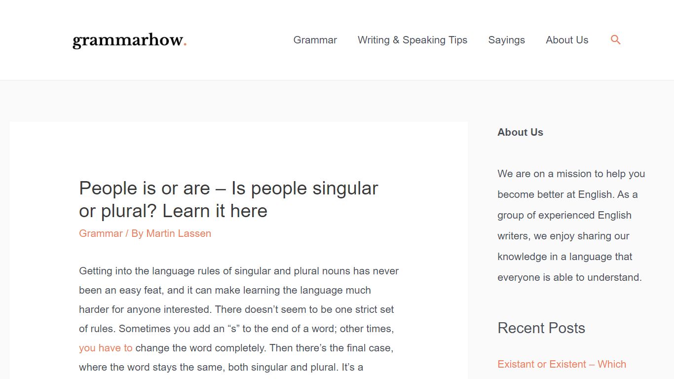 Is people singular or plural? Learn it here - Grammarhow