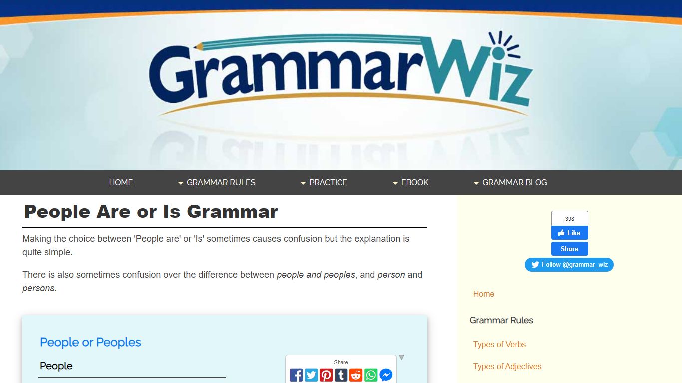 People Are or Is Grammar Explanation with Examples